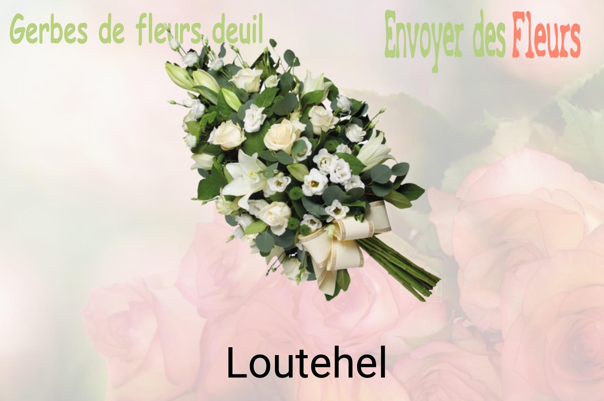 Gerbe de fleurs de deuil livrée à Loutehel